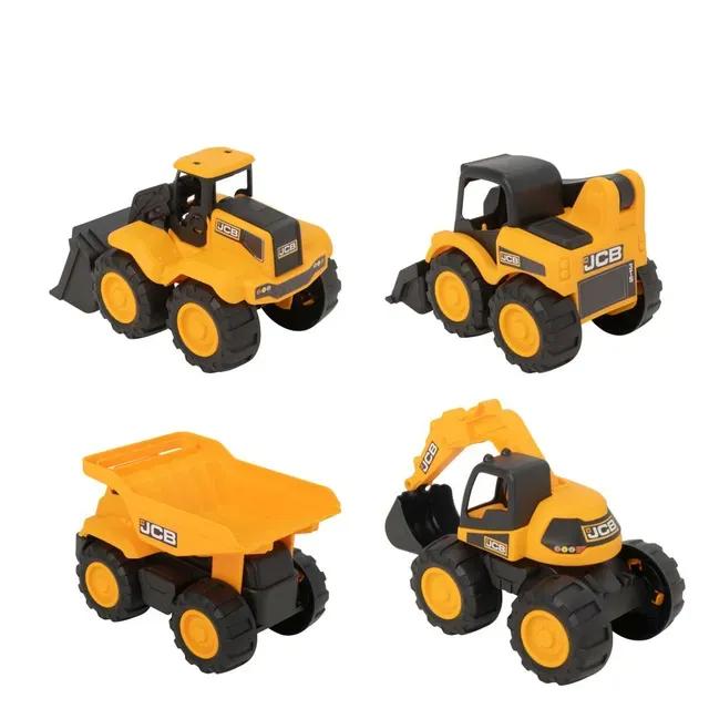 Teamsterz Jcb 17.78 Cm Tough Trucks 4 Pieces Play Vehicles Collection