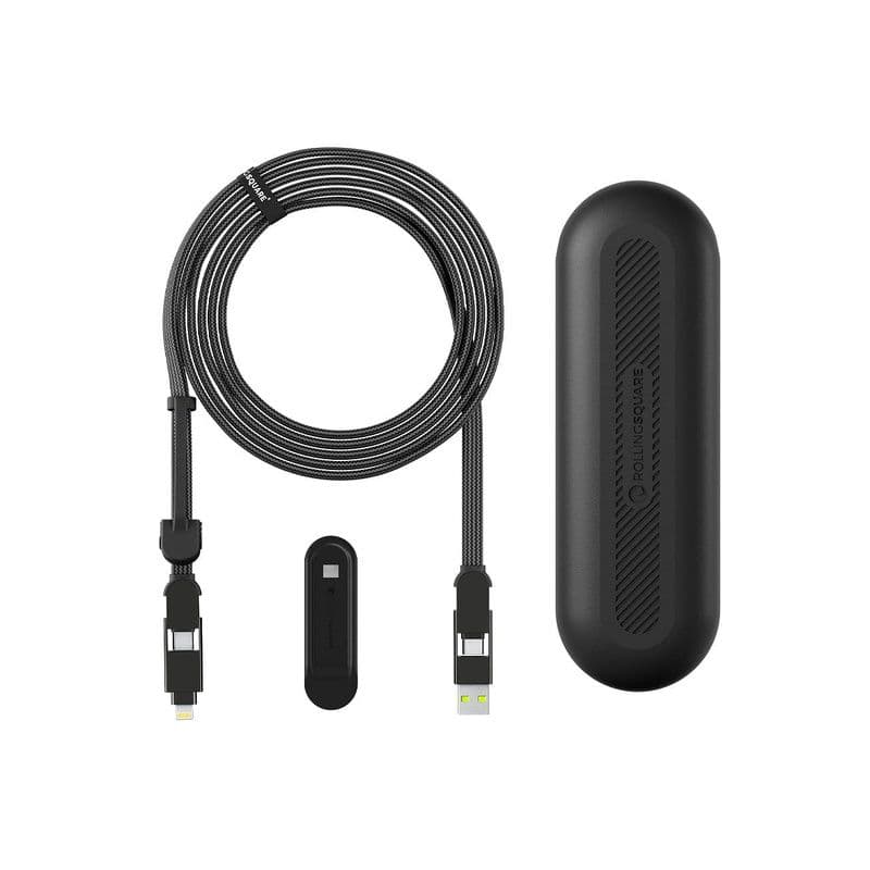 Rolling Square Incharge Xl 3M Cable Black