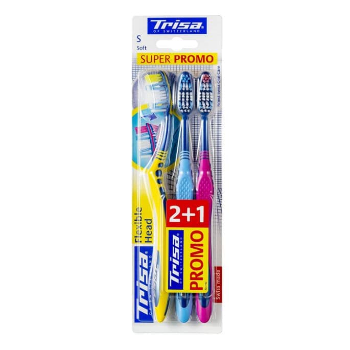 Trisa Flexhead Soft Toothbrush  3 PC