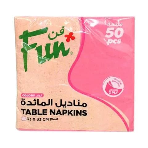 Fun 2Ply Napkin 33X33 Blush Pink 50