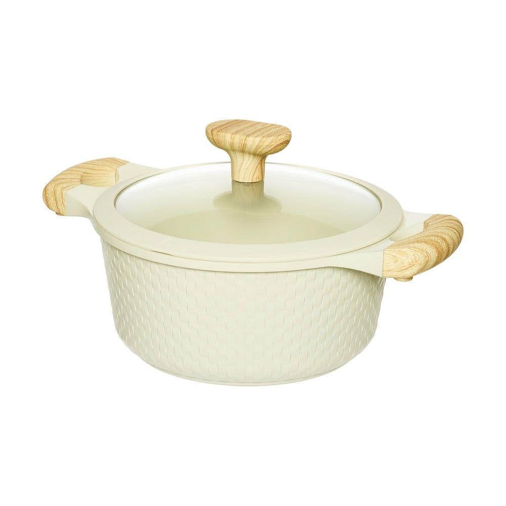 Resto 93801 Beige Casserole With Lid Ø20 H=9.4 Cm 2.4 L / 6