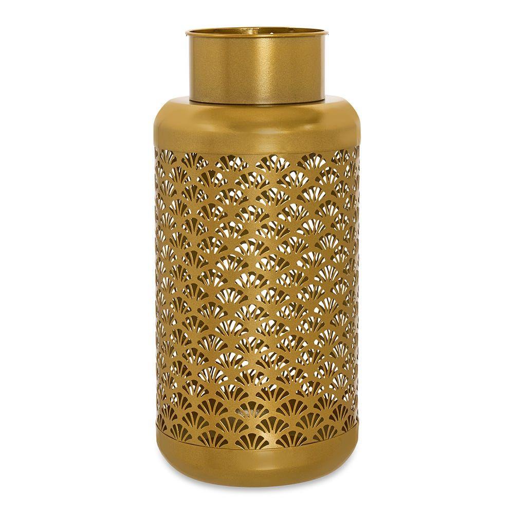 Silk Metal Vase, Gold