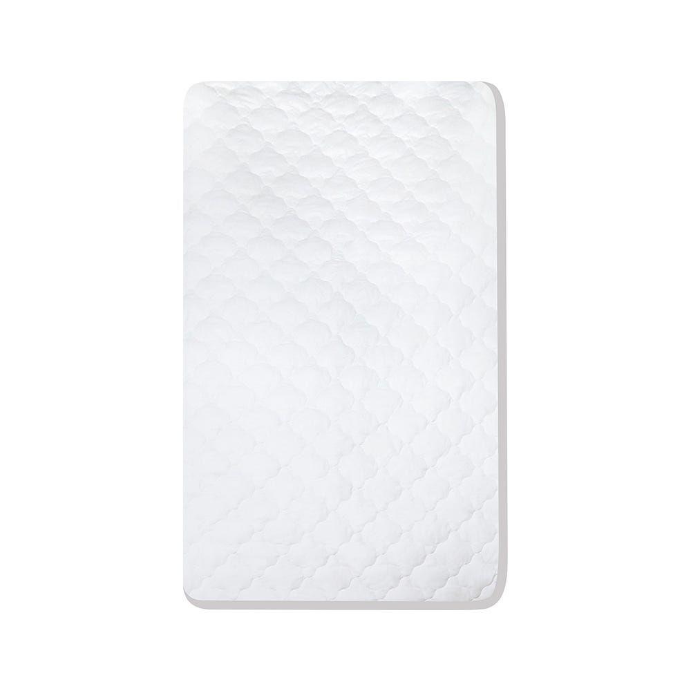 Hru Cotton Mattress Protector, White - 200X200+30 Cm