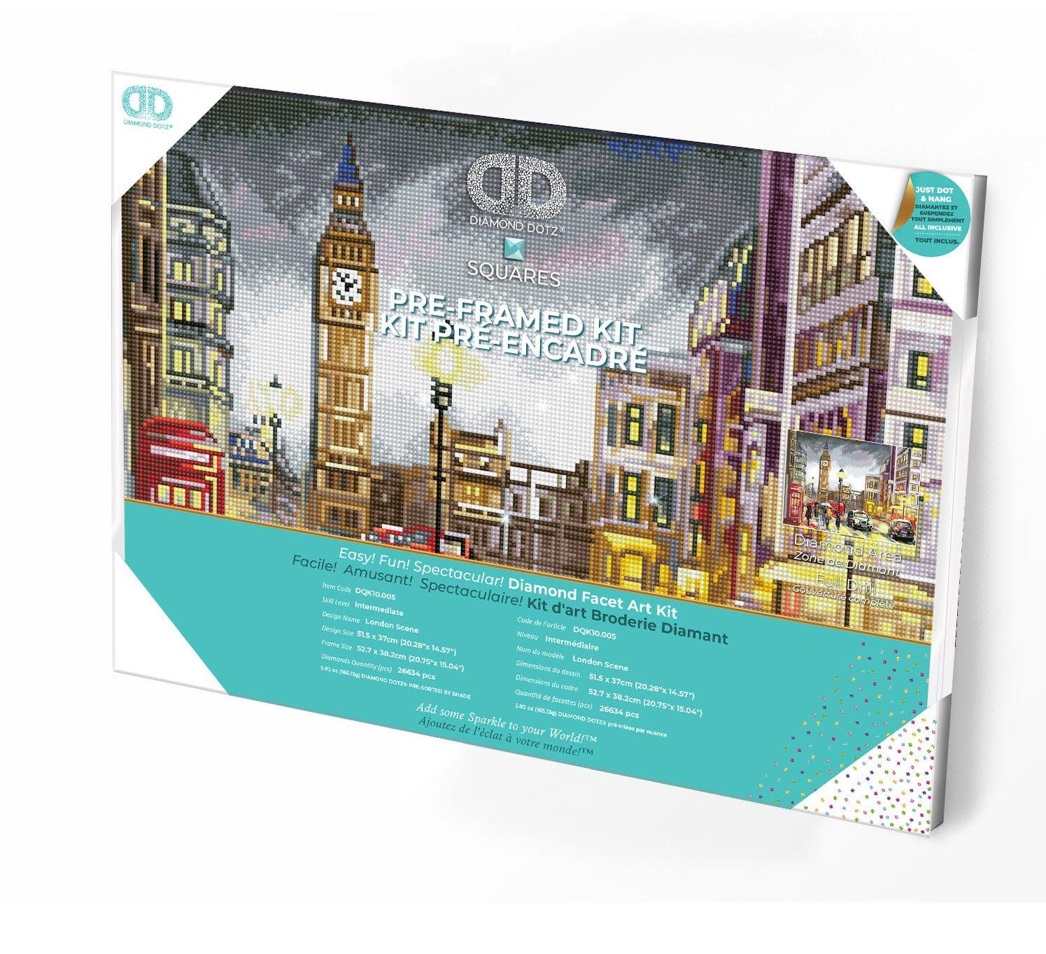 Dotting Diamond Set London Scene Kit With Frame 37.00 X 51.50 Cm