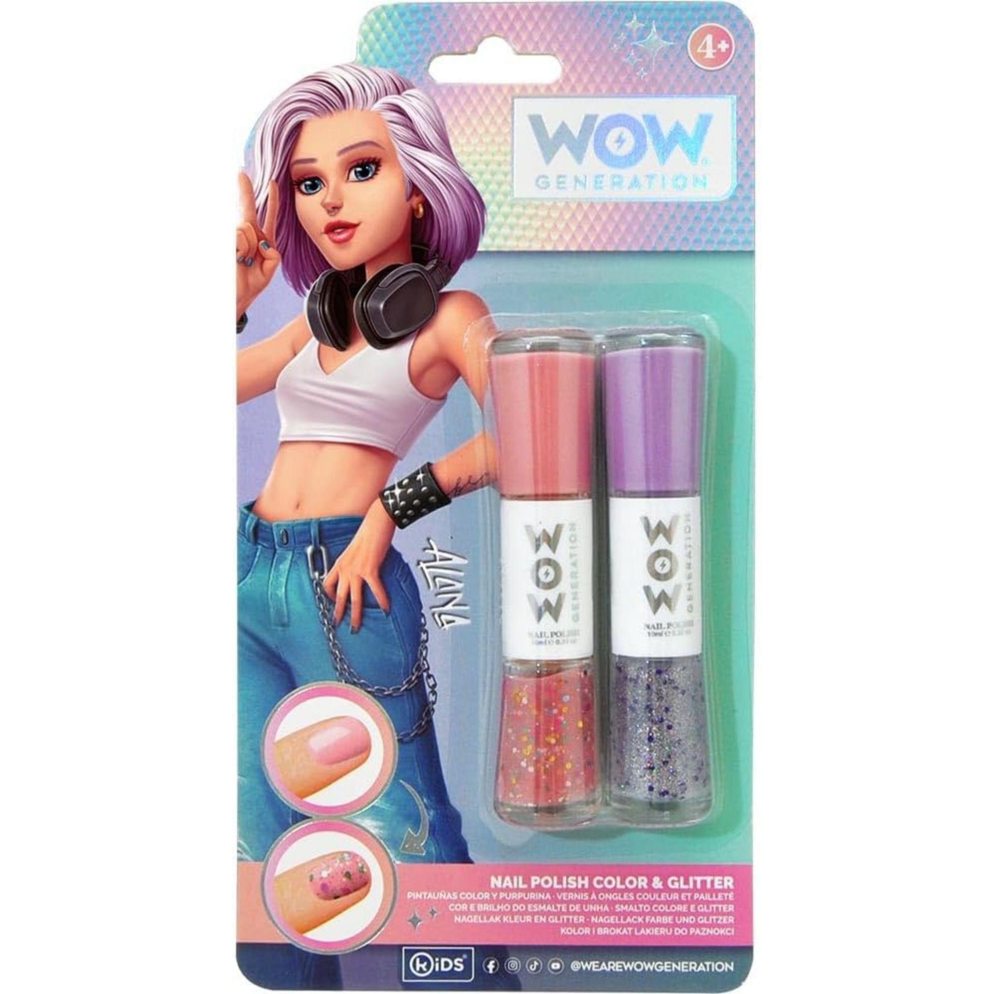 Wow Generation Nail Polish Colour & Glitter (Set Of 2, Assorted)