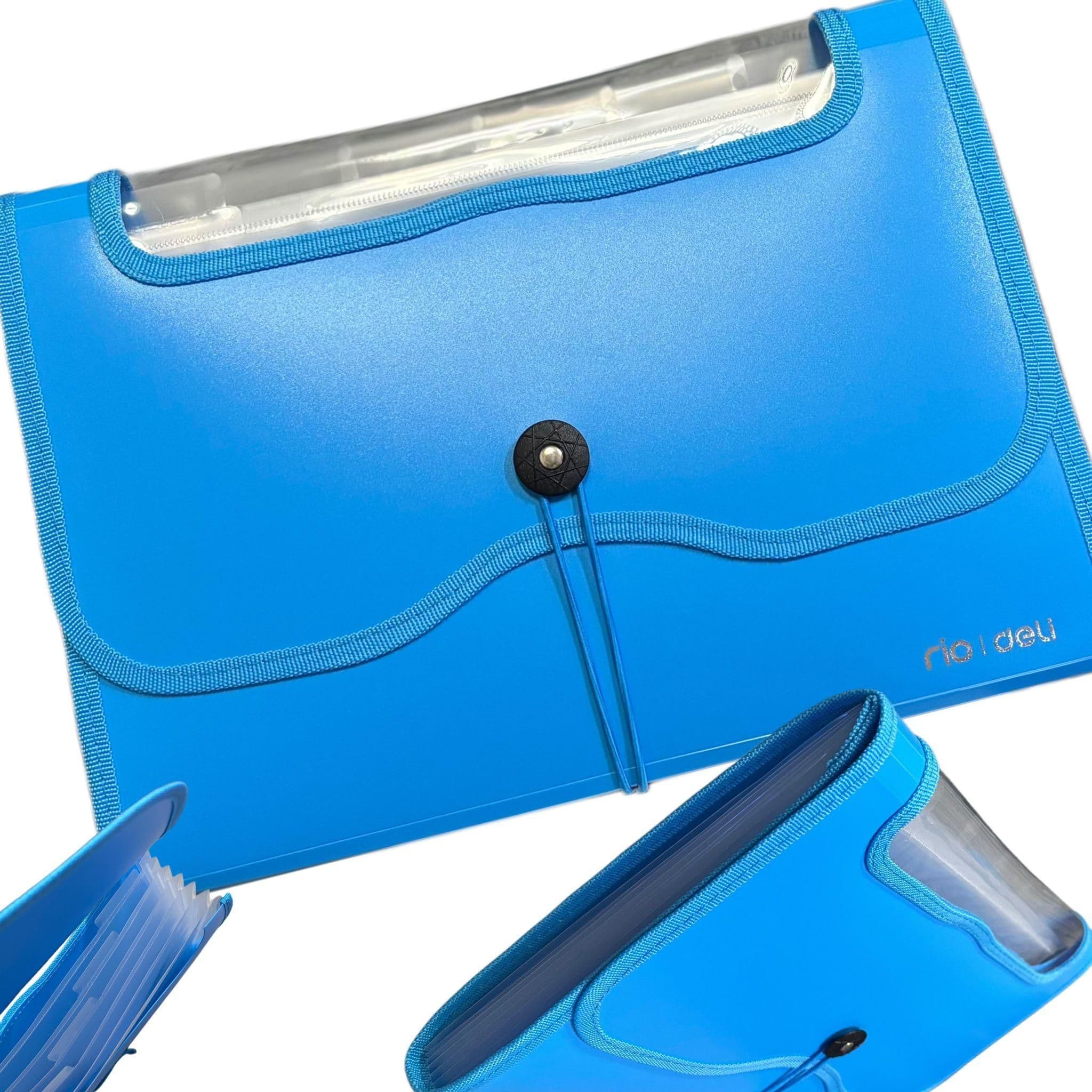 Deli Expanding Folder 7 Pockets Blue F15