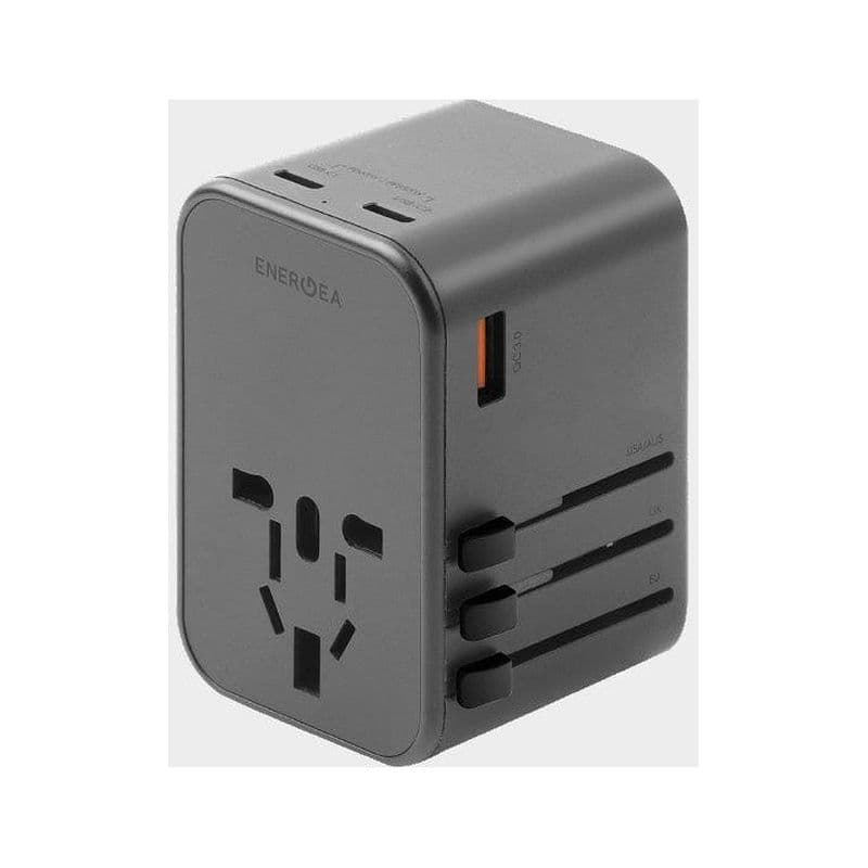 Energea Travelworld Adapter Gan65, 1A2C 65W - Gunmetal