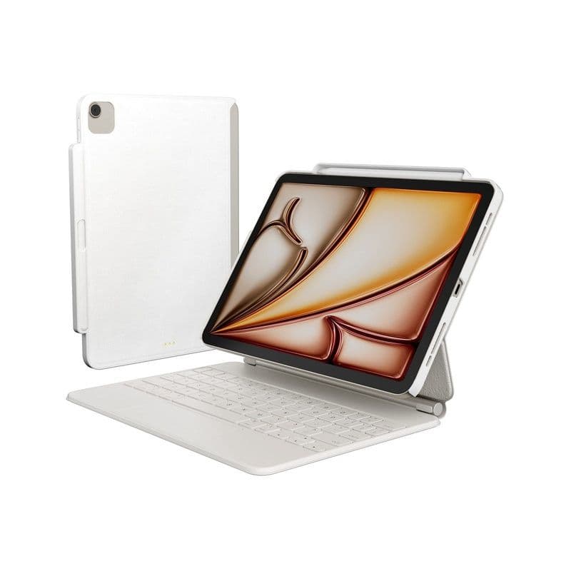Leather Magnetic Case For 2024 Ipad Air 11"M2/2022~2020 Ipad Air 10.9"/2022~2018 Ipad Pro 11" White