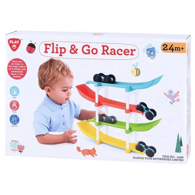 Playgo Flip And Go Racer Four Level Race Track & Ramp Car Toy