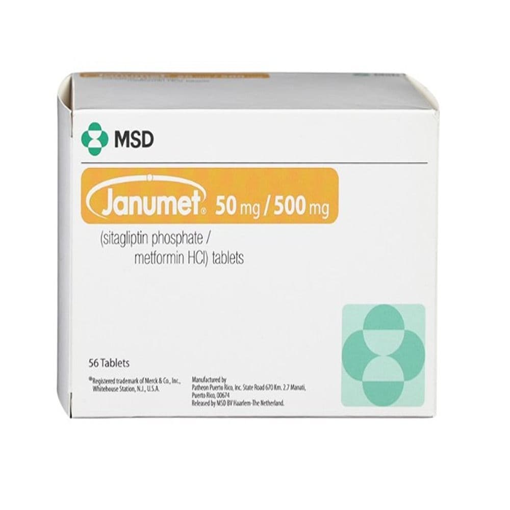 Janumet 50Mg 500Mg 56 Tablets