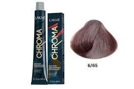 Lakme Chroma Hair Color Mahogany Chestnut Dark Blond 6/65 With Chroma Developer Ammonia Free