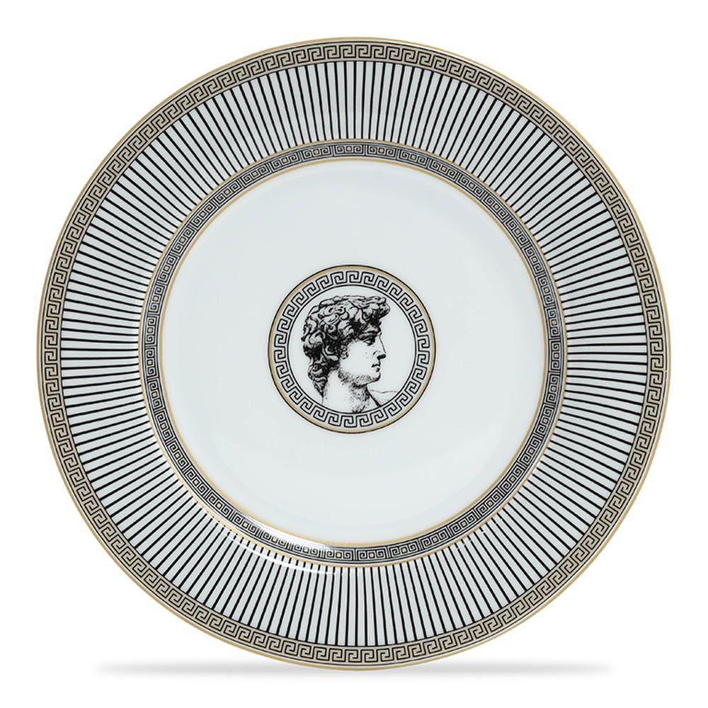 Palladium Side Plate, White & Blue - 19 Cm