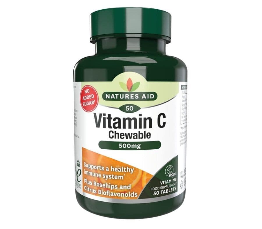 Naturals Aid Vitamin C Sugar Free Chewable Tablet 500 Mg 50 Tab