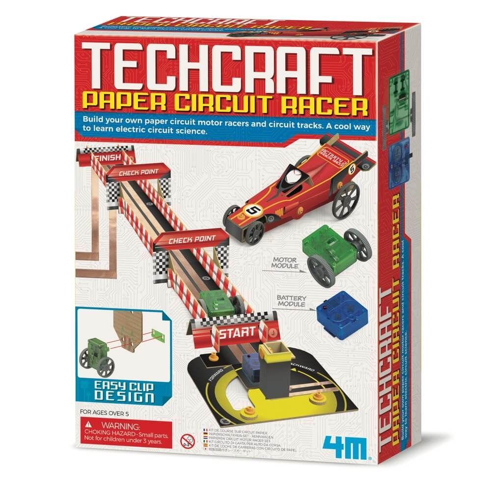 4M Techcraft Paper Circuit Racer Easy Clip Design