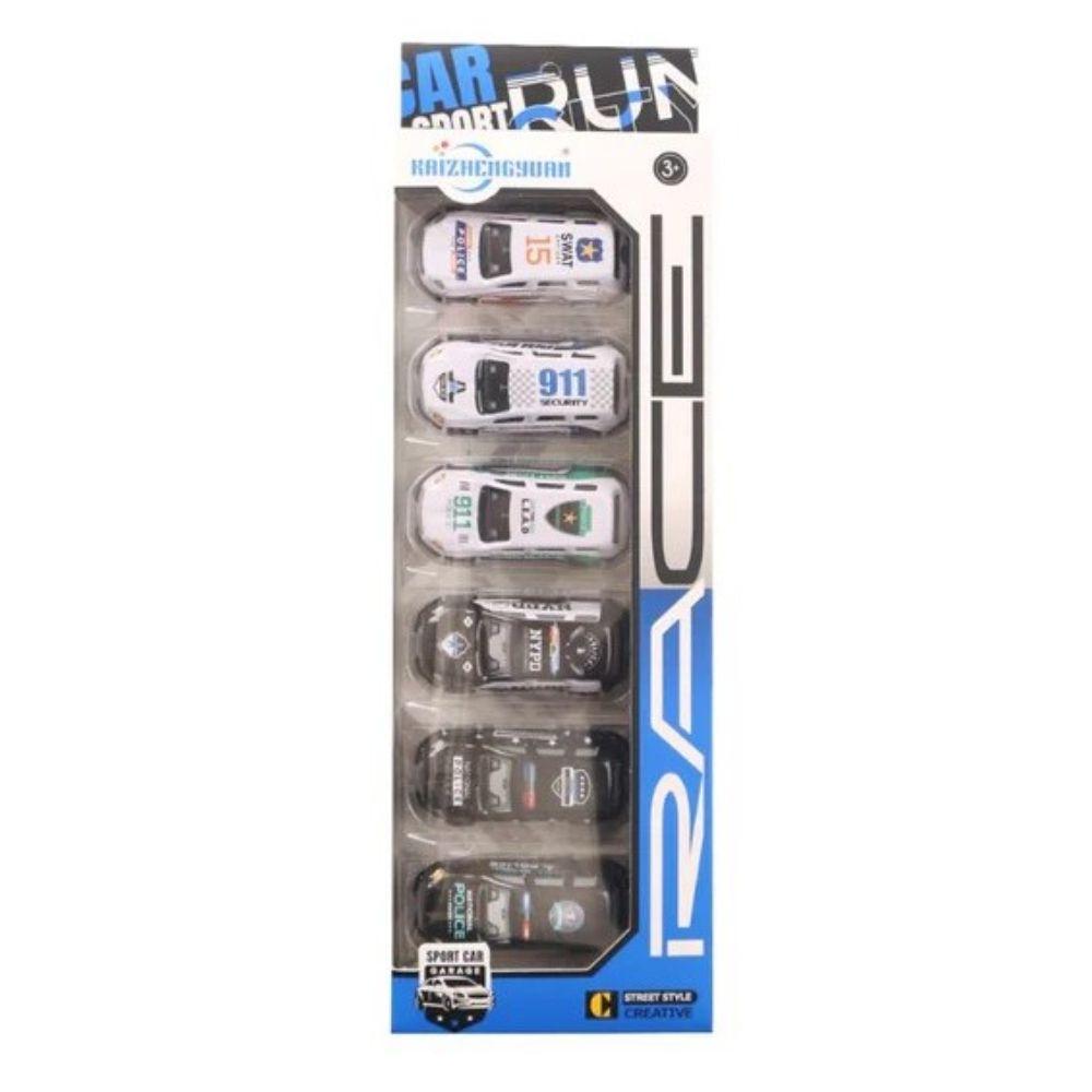 Pull Back Alloy Car - Police (6Pcs)