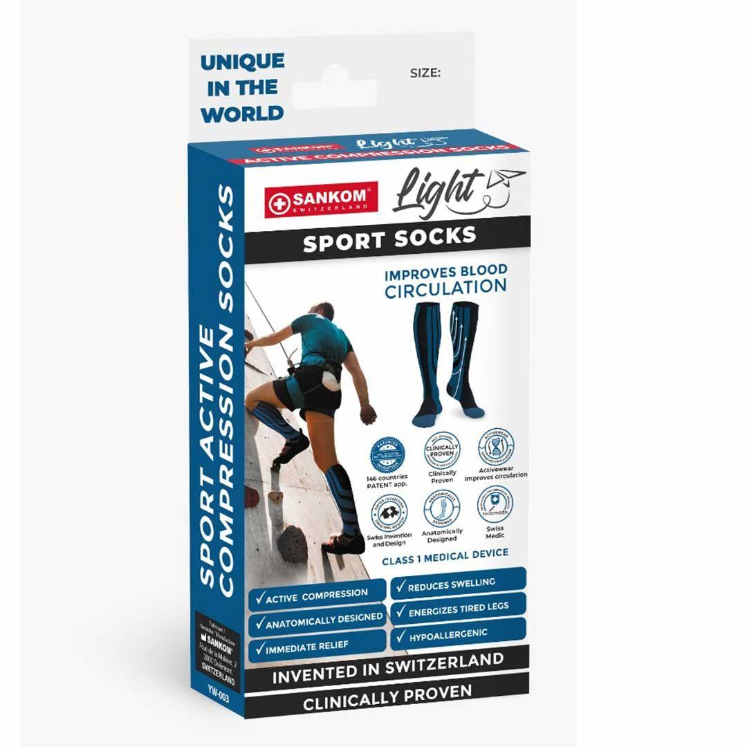 Sankom Patent Light Sports Socks - Grey - L-Xl