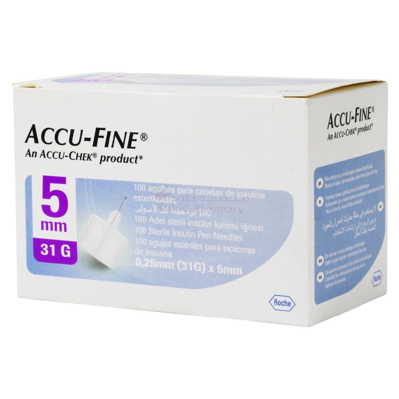 Accu Fine Pen 0.25Mm 31Gx5Mm Needle  100 PC