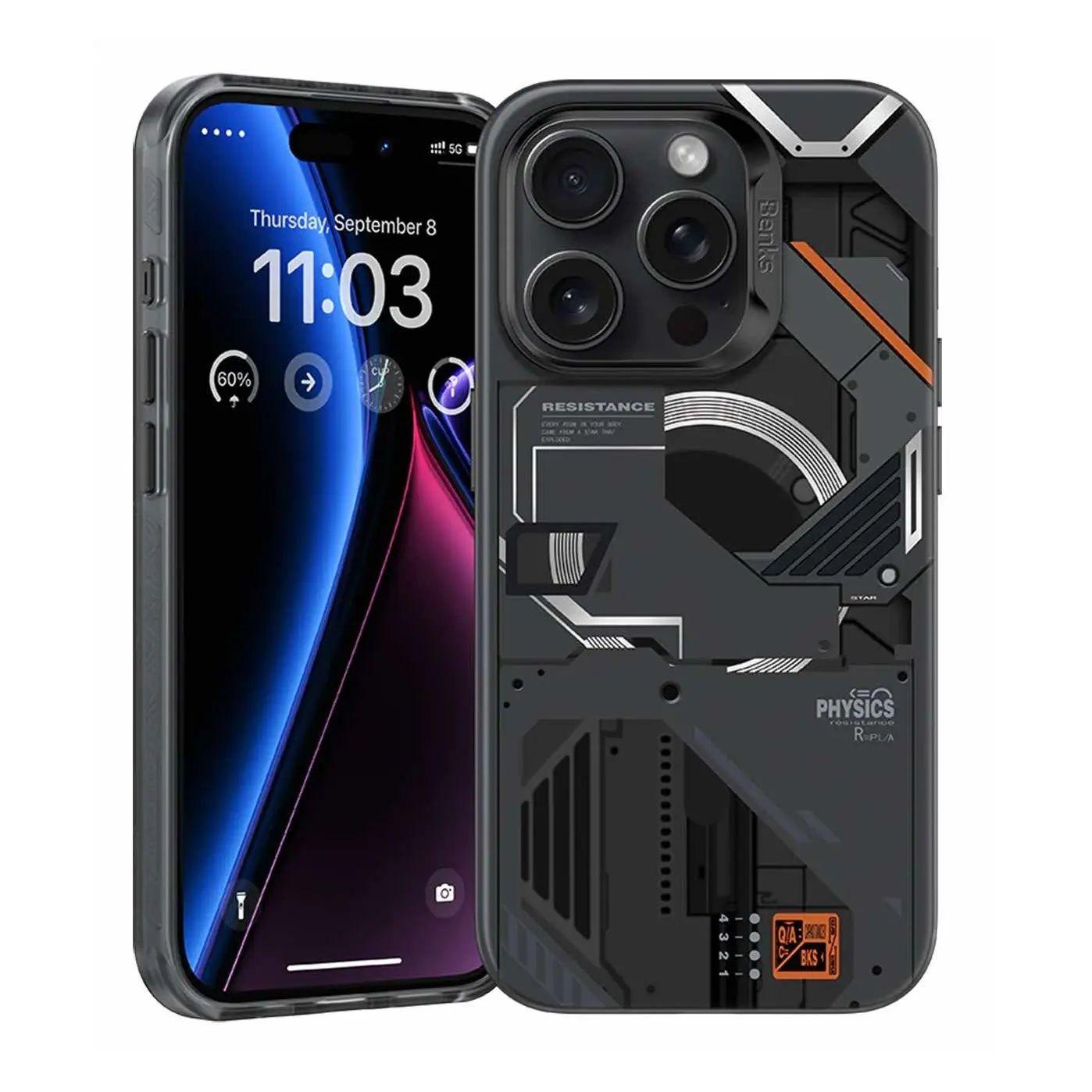 Benks Magnetic Mecha Series Protective Case Ip15 Pro Black