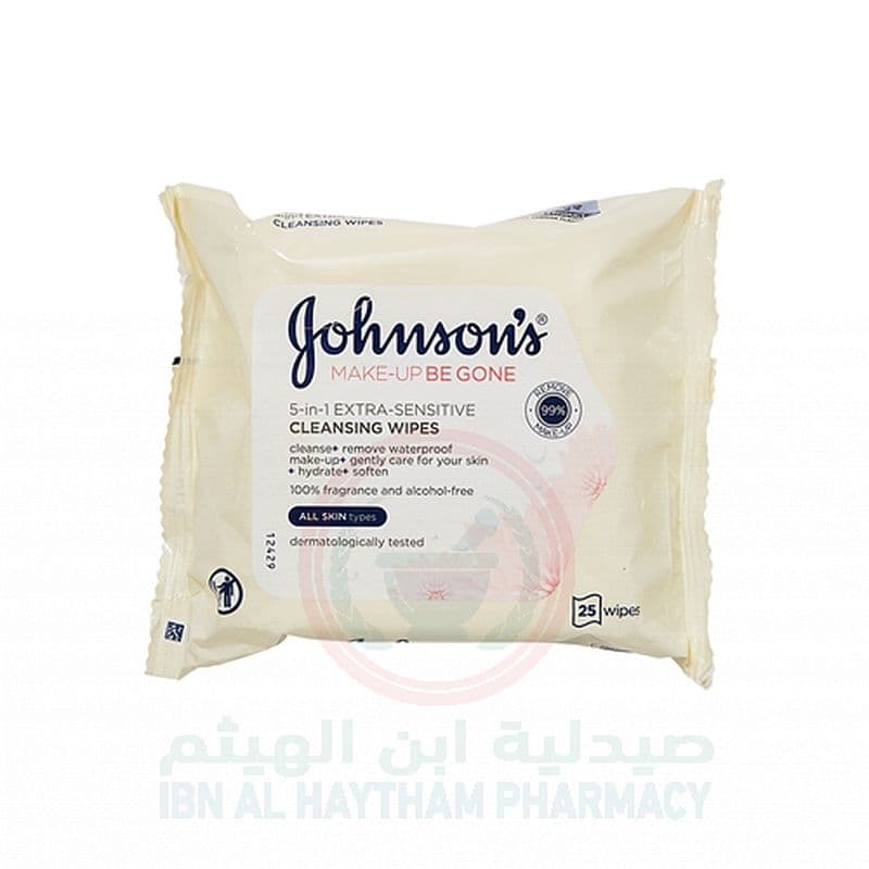 Johnson & Johnson Facial Wipes All Skin Sensitive 25'S