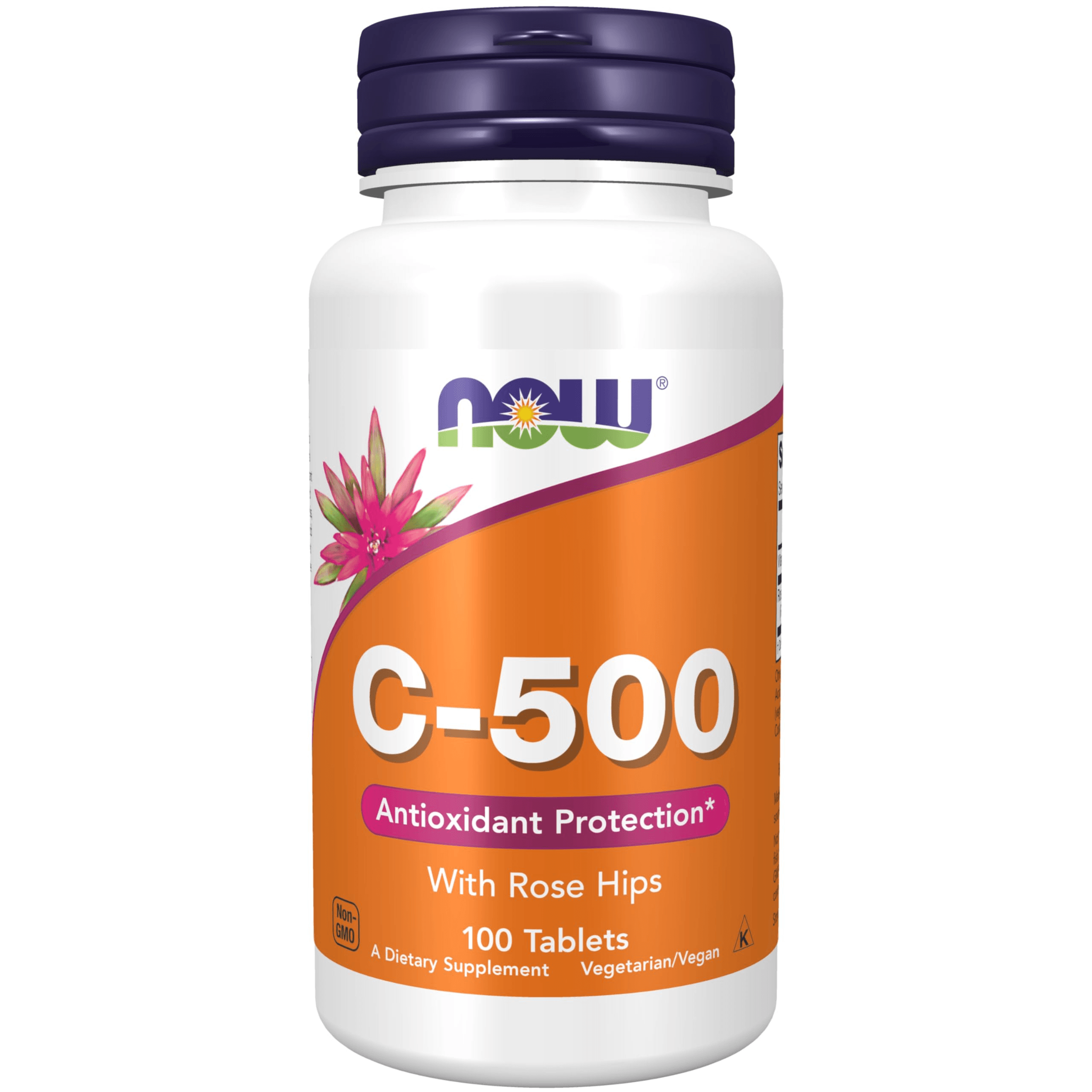 Now Vit. C-500 Mg W Rose Hips 100tabs  