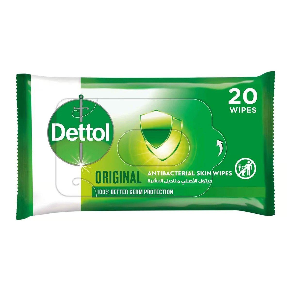 Dettol Skin And Surface Original Green Wipes 20 S