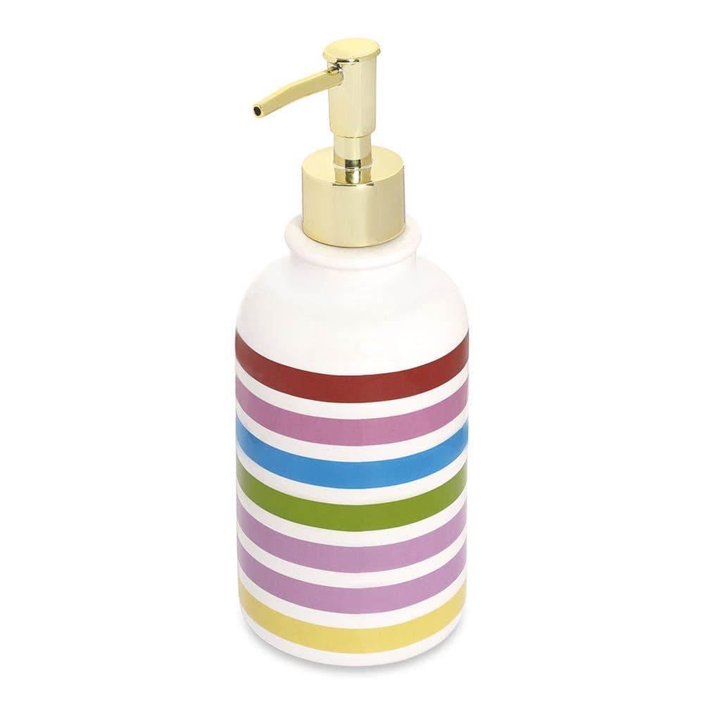 Stripes Soap Dispenser, Multicolour - 7.5x20 cm