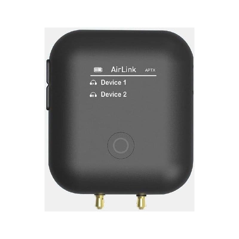 Energea Airlink, Dual Channel Airplane Bluetooth Transmitter - Black