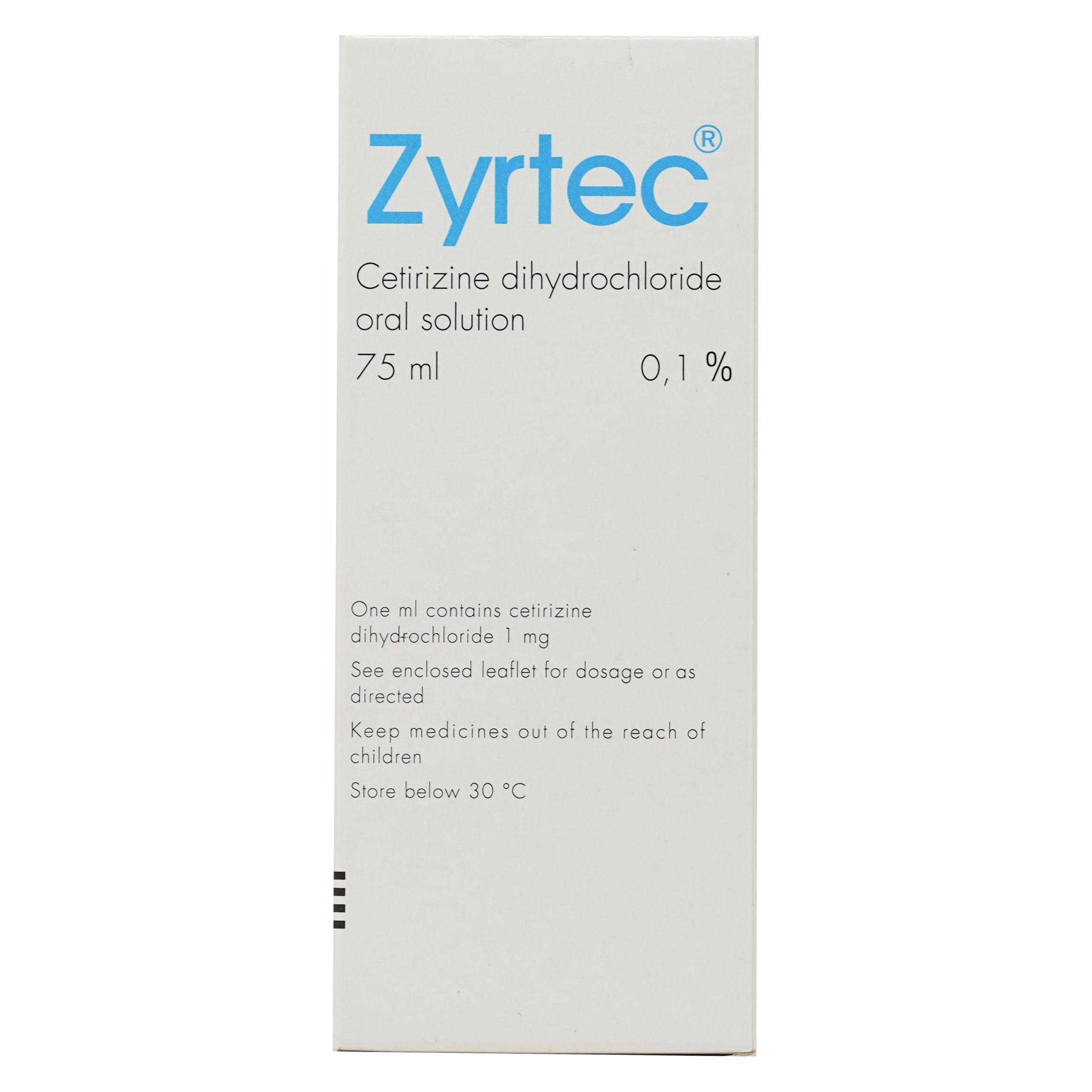 Zyrtec 0.1% Oral Solution 75 Ml