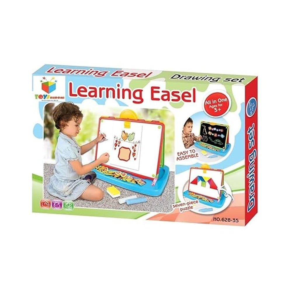 Toys Bhoomi All-In-One Double-Sided Baby'S Learn Play & Draw Educational Easel Playset No.16537