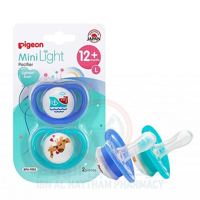 Pigeon Minilight Pacifier Double (L) Boy Ship & Giraffe