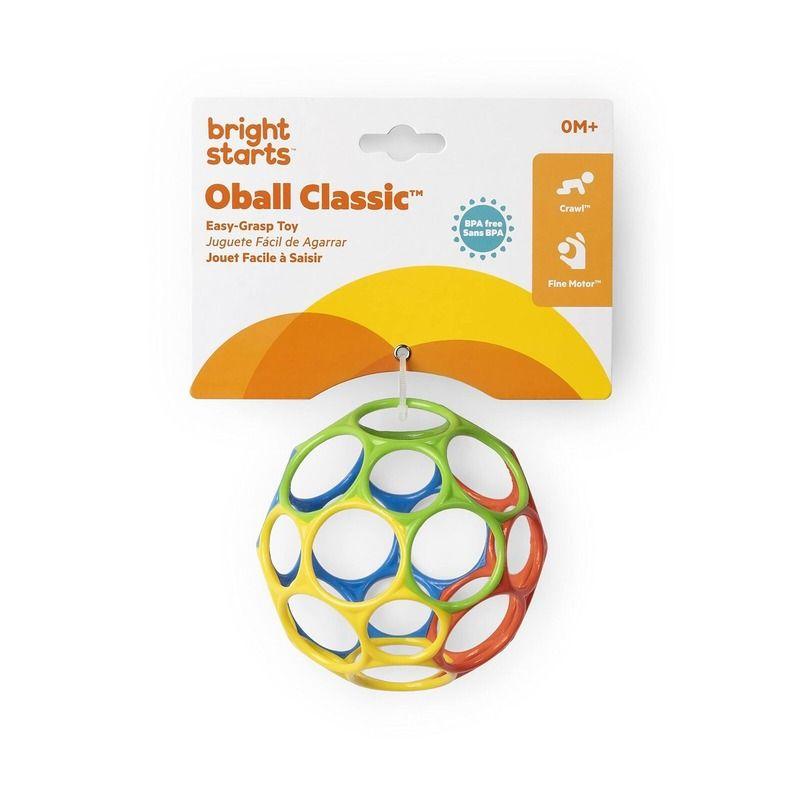 Bright Starts Oball Classic Easy-Grasp Toy - Red/Blue/Green/Yellow