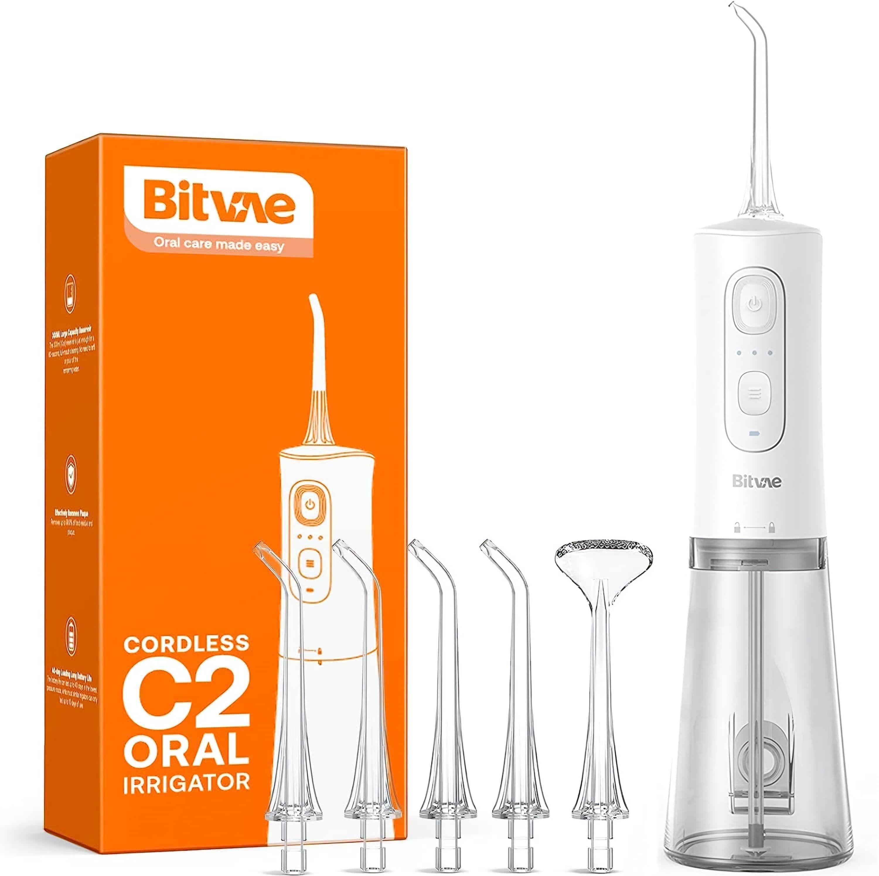 Bitvae C2 Water Flosser White + 6Pcs Nozzles