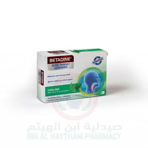 Betadine Sore Throat Lozenges Menthol & Eucalyptus 24'S