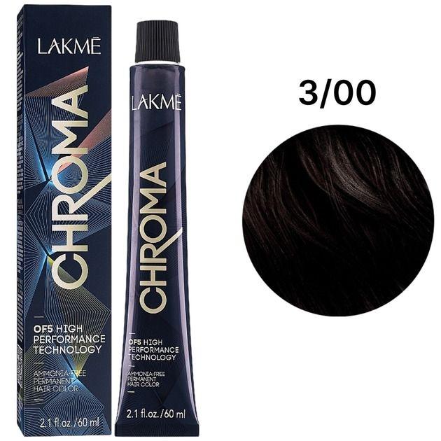 Lakme Chroma Hair Color Dark Brown 3/00 With Chroma Developer Ammonia Free