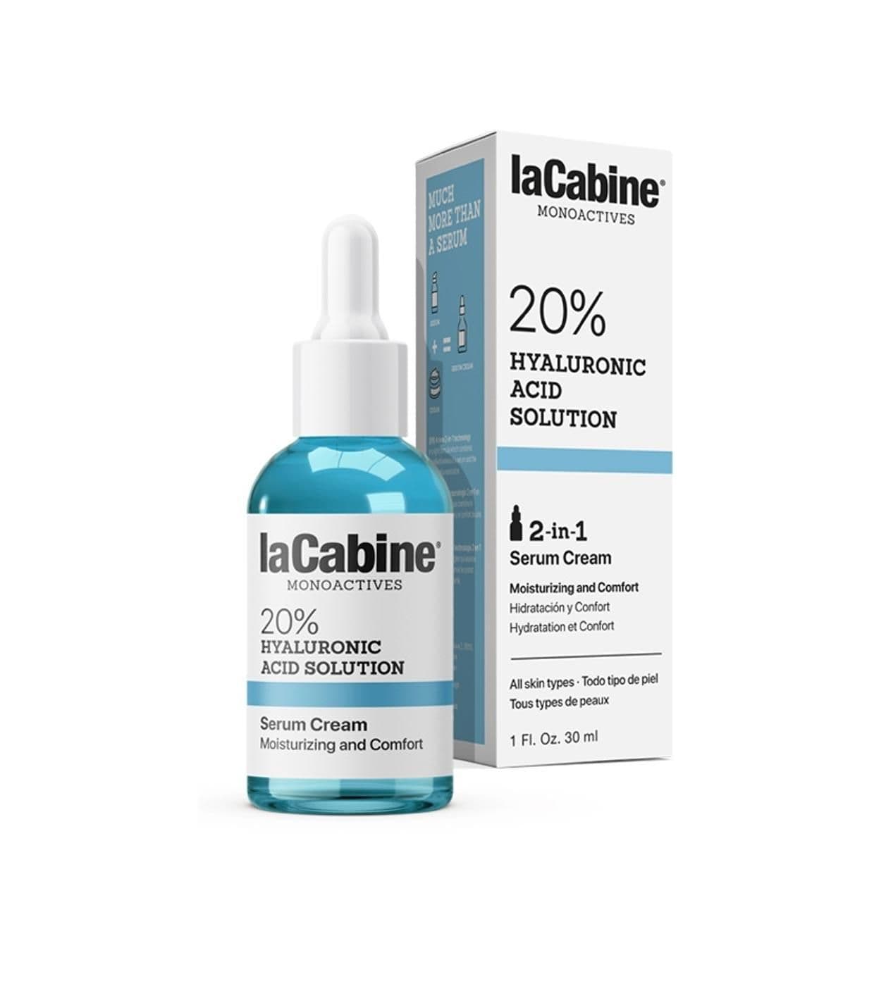 La Cabine 20% Hyaluronic Acid Solution 2-In-1 Serum Cream 30Ml No.12875