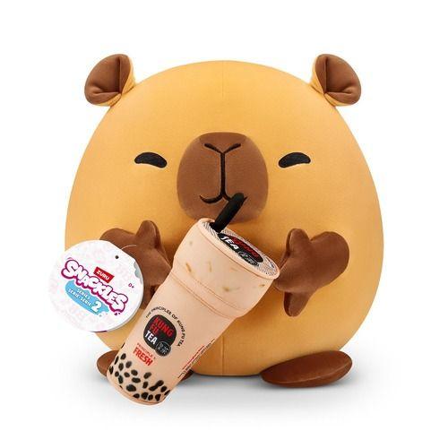 Zuru Snackles Plush 8"Series 2 - Plush 8" Capybara & Kung Fu Tea (Bubble Tea)