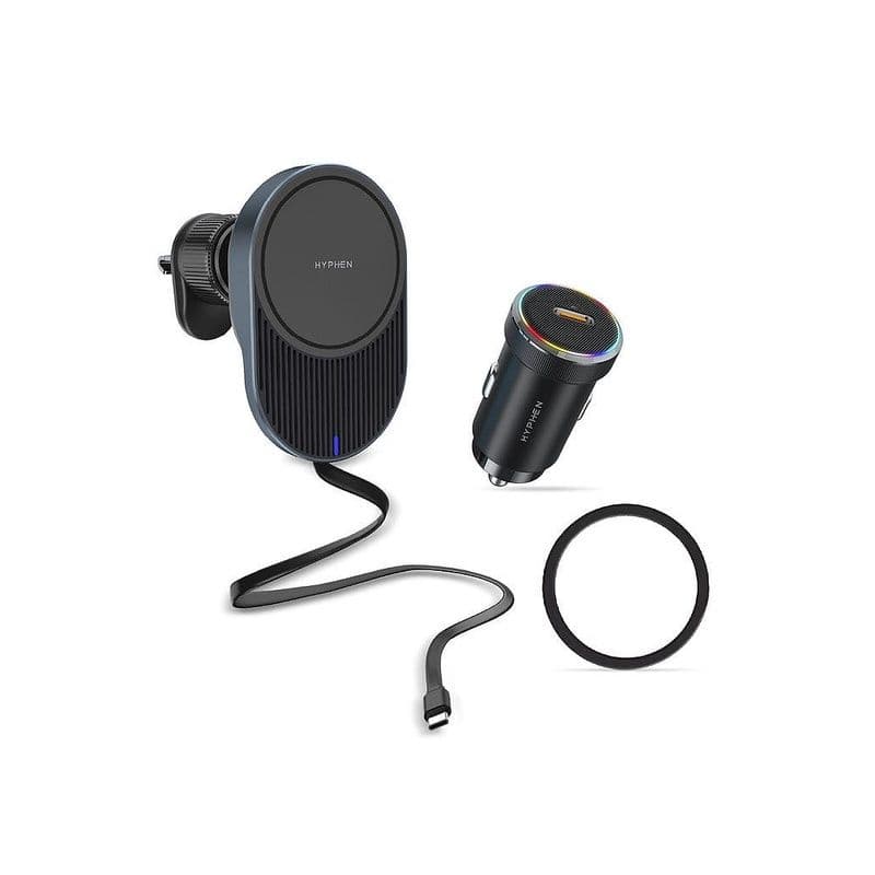 Hyphen Magt Wc15 Magsafe Wireless Charger 15W With Built In Type C Cable - Black
