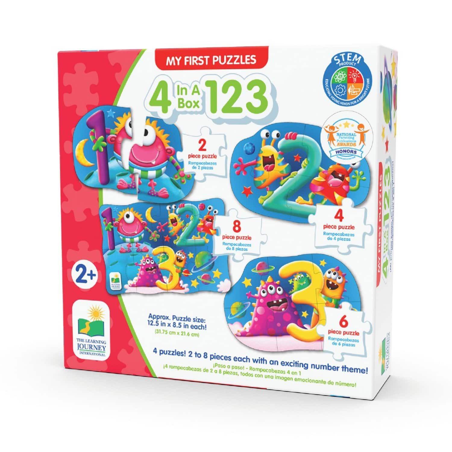 My First Puzzle Set 4-In-A-Box Puzzles 123 (Styles May Vary)