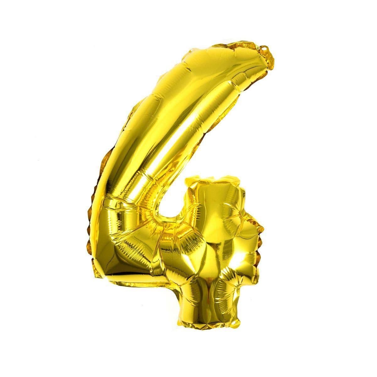 Number 4 Balloon Gold