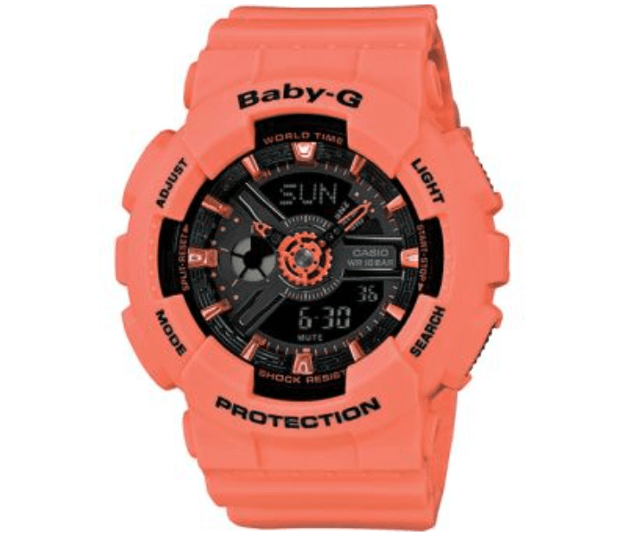 Casio Baby-G Ba-111-4A2Dr Womens Analog And Digital Watch - Orange