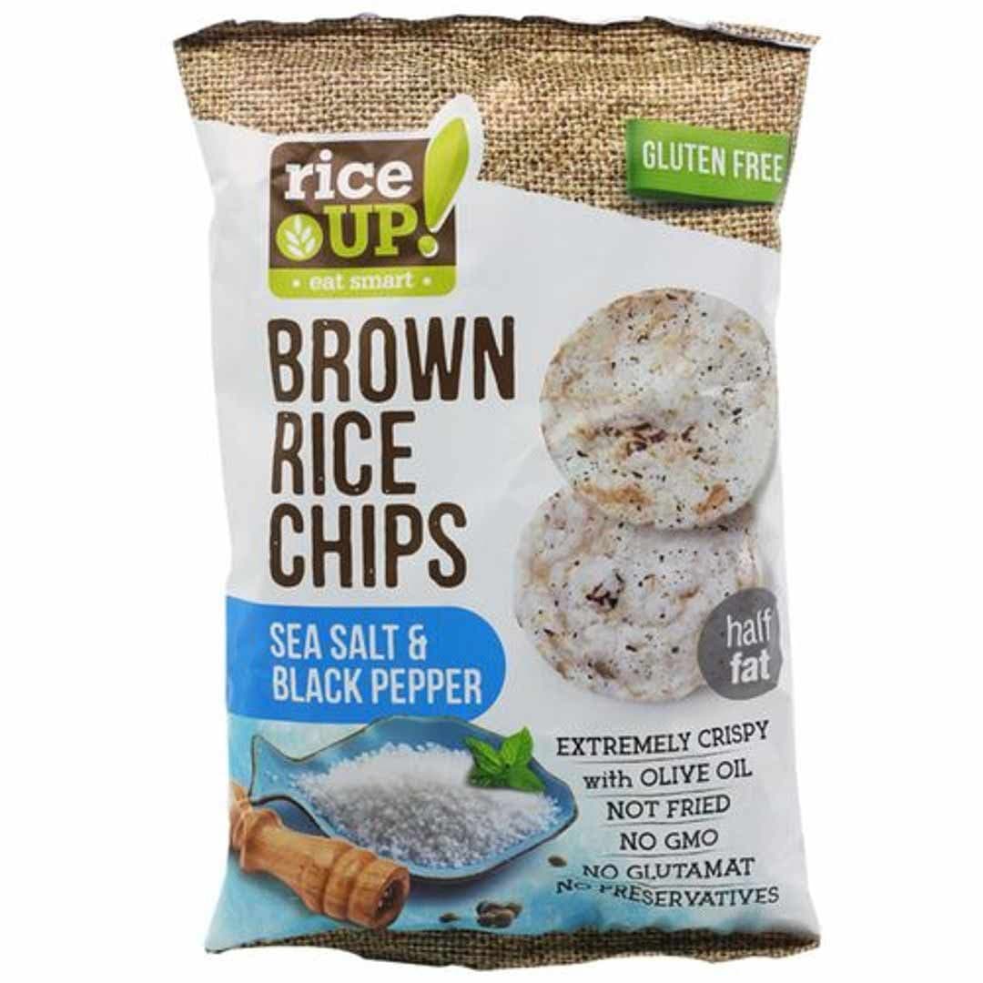 Rice Up Brown Rice Chips Sea Salt & Black Pepper 6Og 60G