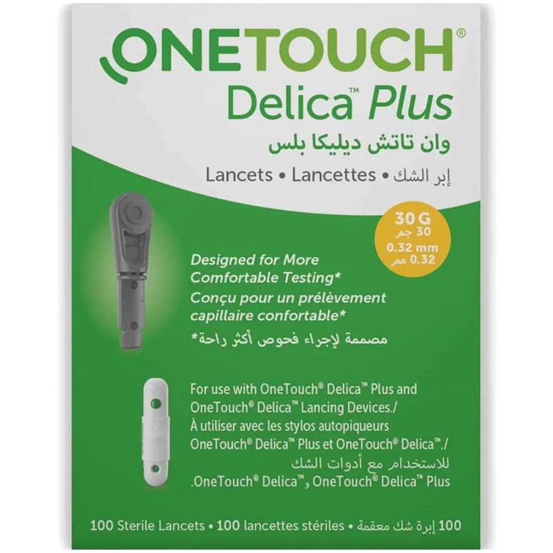 One Touch Delica Plus Lancets 30G 100's