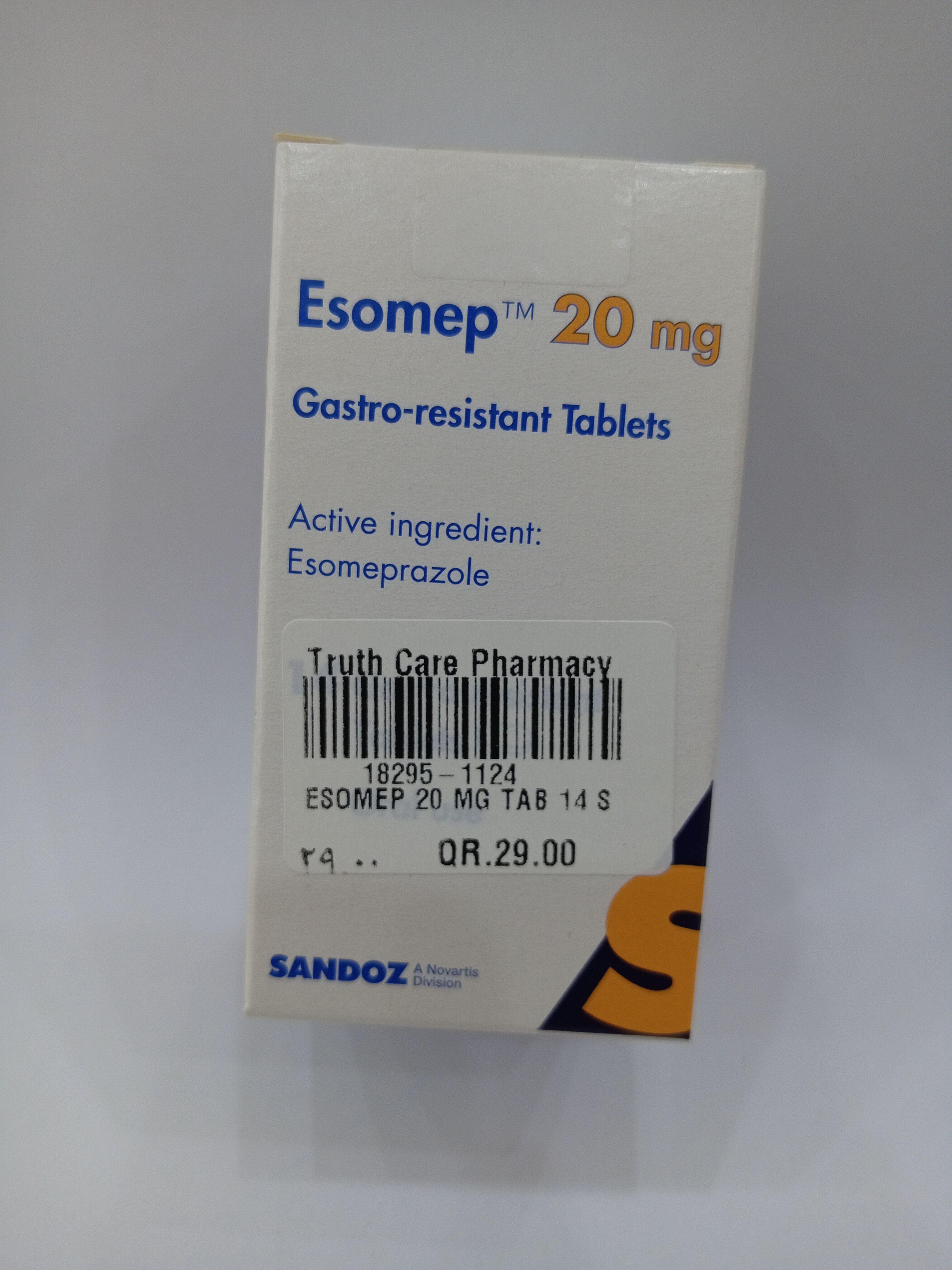 Esomep 20 Mg Tab 14 S