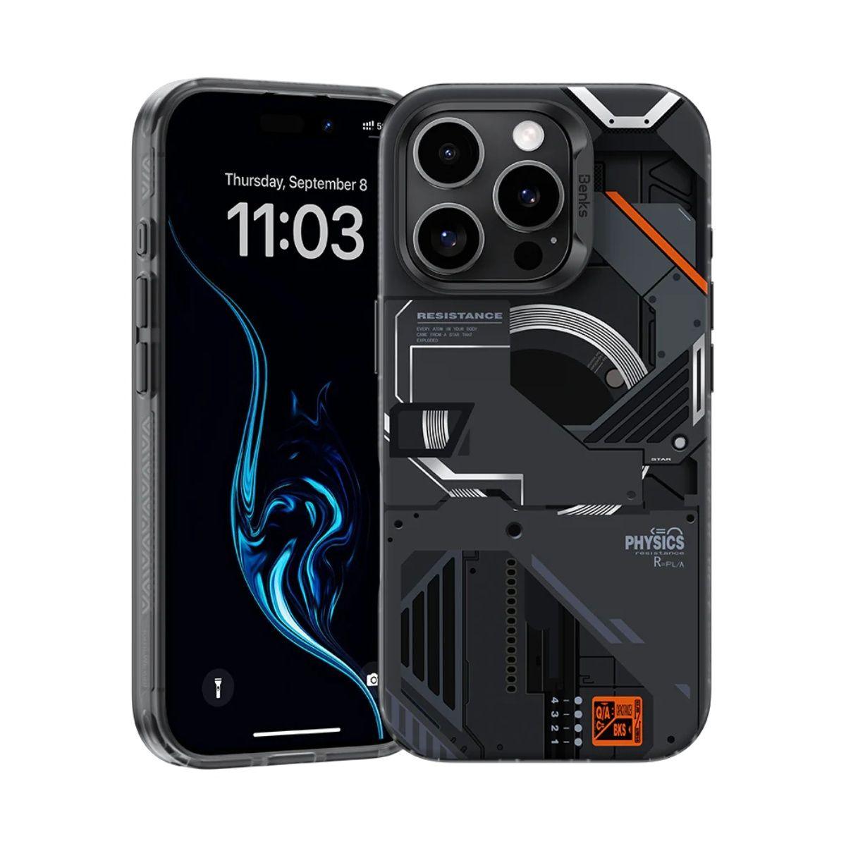 Benks Magnetic Mecha Series Protective Case Ip15 Pro Max Black