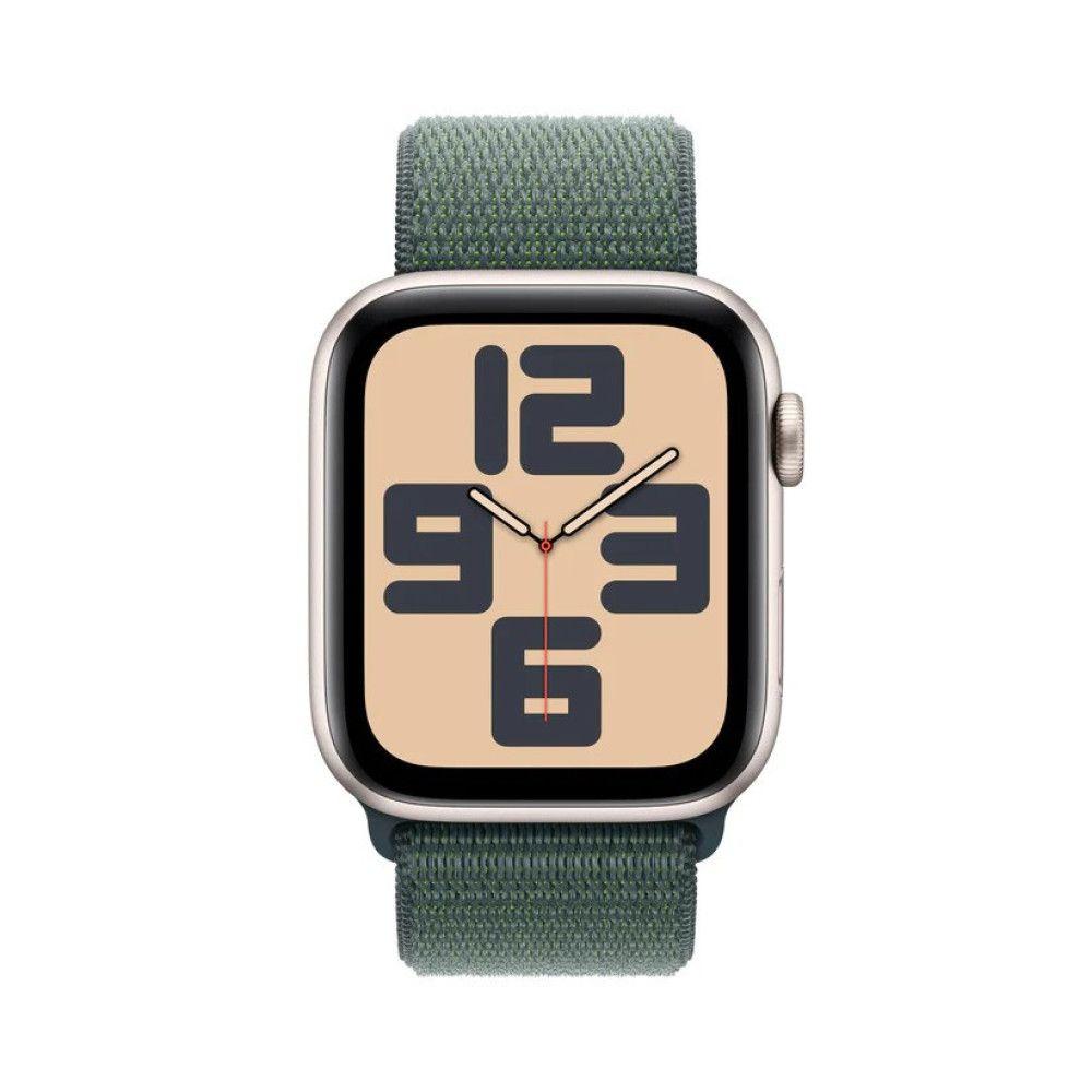 Apple Watch Se (2024) Gps 40Mm Starlight Aluminium Case With Lake Green Sport Loop-Mxeh3Qa/A