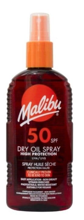 Malibu SPF50 Dry Oil Spray High Protection 200ml