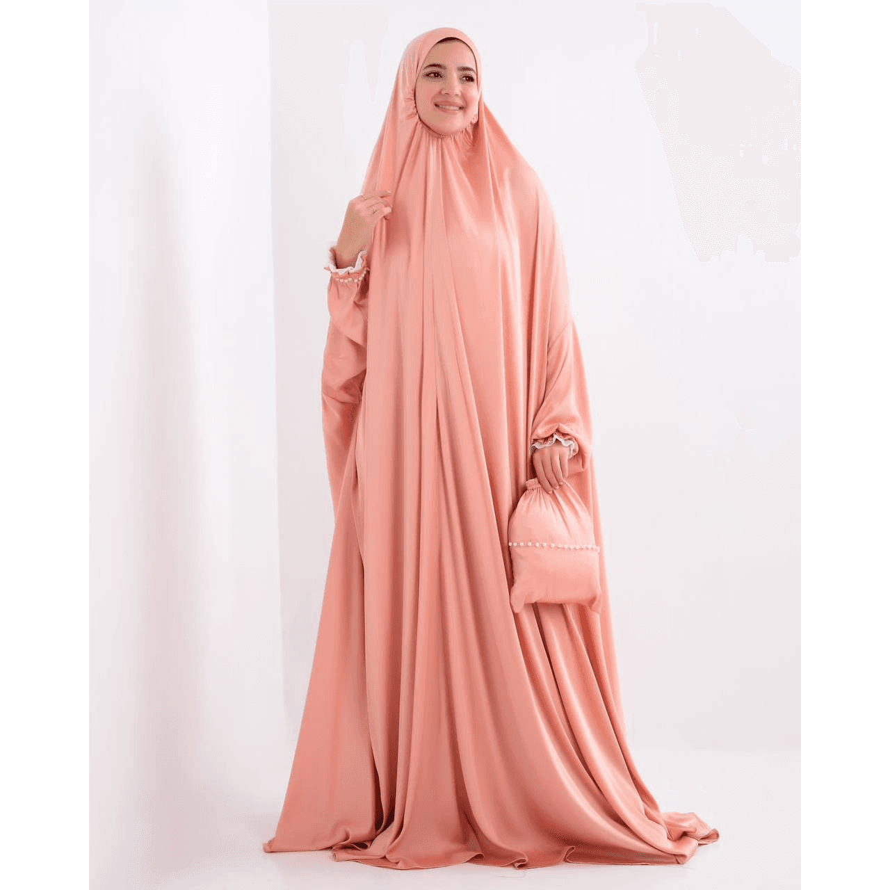 Peach Asdal Prayer Silk