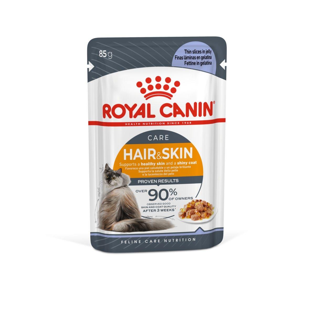 Royal Canin Hair & Skin Jelly (INTENSE BEAUTY) (WET FOOD - Pouches) 12x85g