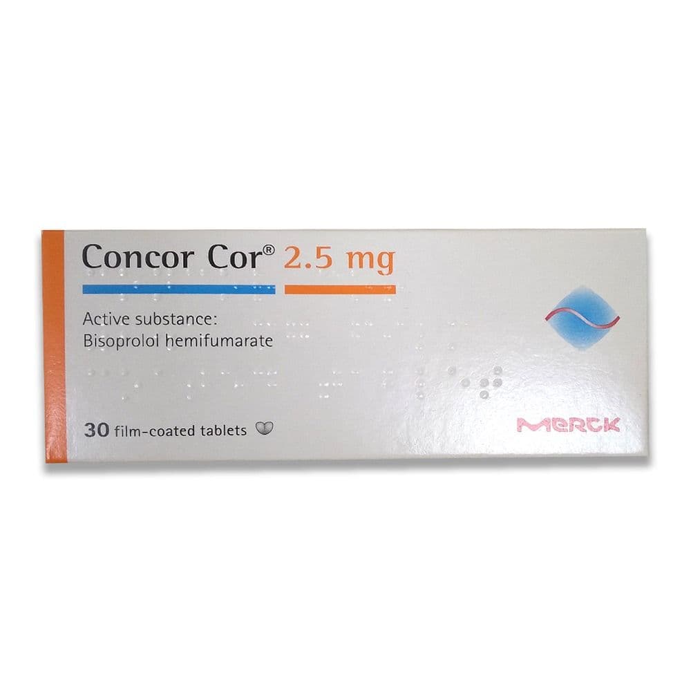 Concor Cor 2.5 Mg 30 Tablets