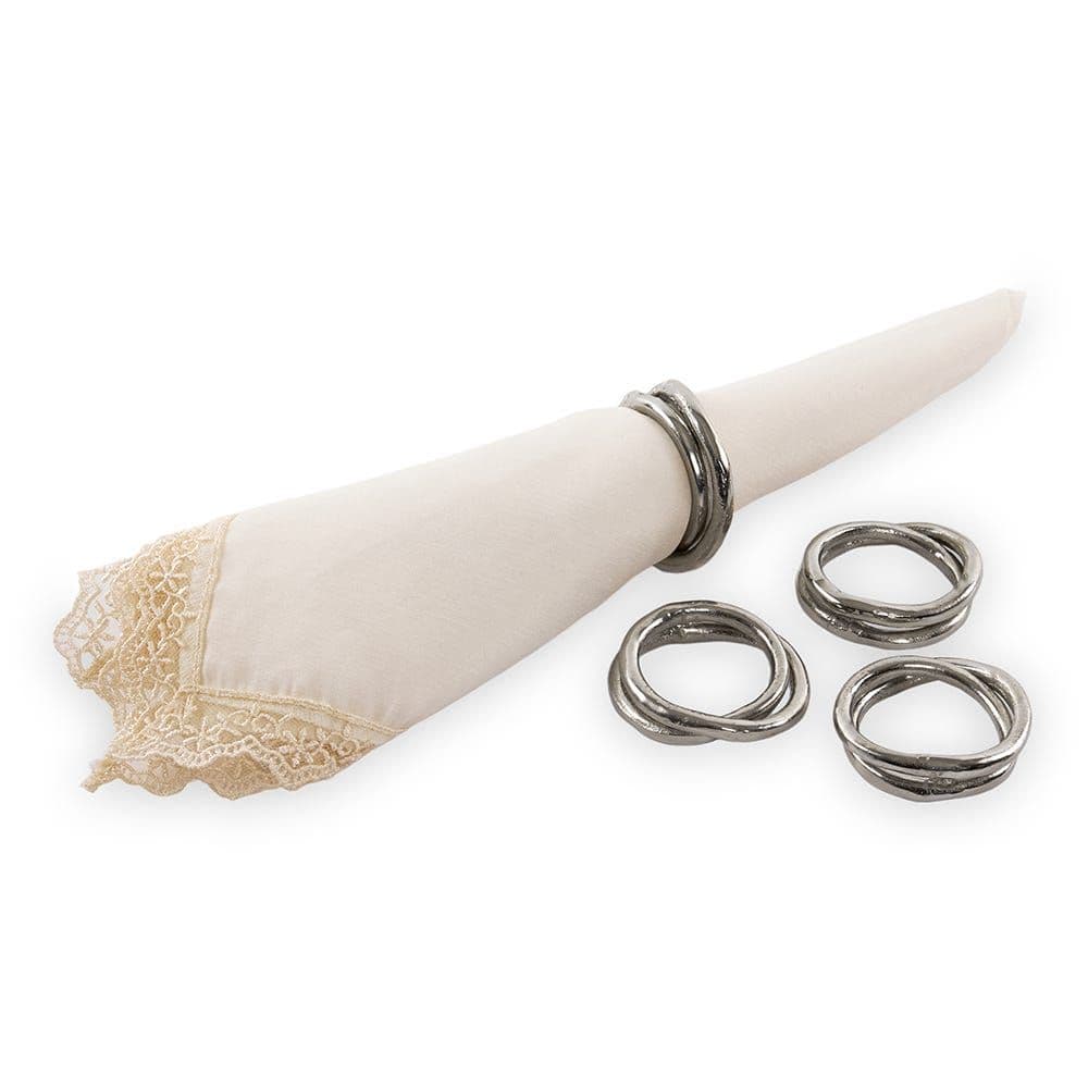 Merry Napkin Ring Set Of 4/Slv